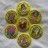 Charlie Chalk at Brewers Fayre set of button badges